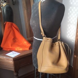 Hermès Yellow Leather Bucket Purse, Bag